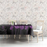 Personalised Remembering ANZAC Lest We Forget Tablecloth Vintage Film Frame Memorial Purple Poppy LT9 - Polynesian Pride