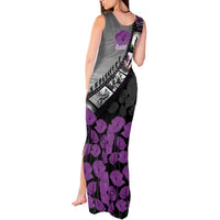 Personalised Remembering ANZAC Lest We Forget Tank Maxi Dress Vintage Film Frame Memorial Purple Poppy LT9 - Polynesian Pride