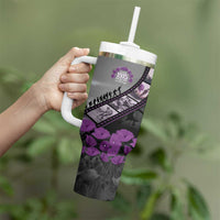 Personalised Remembering ANZAC Lest We Forget Tumbler With Handle Vintage Film Frame Memorial Purple Poppy LT9 - Polynesian Pride