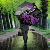 Personalised Remembering ANZAC Lest We Forget Umbrella Vintage Film Frame Memorial Purple Poppy