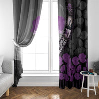 Personalised Remembering ANZAC Lest We Forget Window Curtain Vintage Film Frame Memorial Purple Poppy LT9 - Polynesian Pride