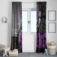 Personalised Remembering ANZAC Lest We Forget Window Curtain Vintage Film Frame Memorial Purple Poppy LT9 - Polynesian Pride