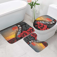 Personalised Remembering ANZAC Lest We Forget Bathroom Set Vintage Film Frame Memorial Red Poppy LT9 - Polynesian Pride