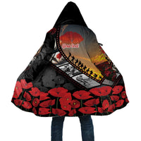 Personalised Remembering ANZAC Lest We Forget Cloak Vintage Film Frame Memorial Red Poppy LT9 Unisex Red - Polynesian Pride