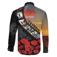 Personalised Remembering ANZAC Lest We Forget Family Matching Summer Maxi Dress and Hawaiian Shirt Vintage Film Frame Memorial Red Poppy