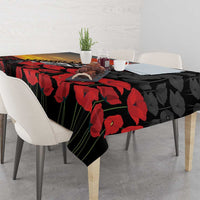 Personalised Remembering ANZAC Lest We Forget Tablecloth Vintage Film Frame Memorial Red Poppy LT9 - Polynesian Pride