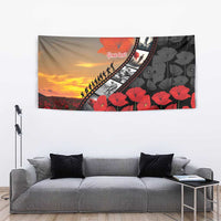 Personalised Remembering ANZAC Lest We Forget Tapestry Vintage Film Frame Memorial Red Poppy LT9 - Polynesian Pride