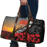 Personalised Remembering ANZAC Lest We Forget Travel Bag Vintage Film Frame Memorial Red Poppy LT9 - Polynesian Pride