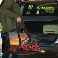 Personalised Remembering ANZAC Lest We Forget Travel Bag Vintage Film Frame Memorial Red Poppy LT9 - Polynesian Pride