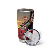 Personalised Remembering ANZAC Lest We Forget Tumbler Cup Vintage Film Frame Memorial Red Poppy LT9 - Polynesian Pride