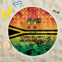 Hapi 44th Indipendens Dei Vanuatu Beach Blanket Yumi 1980 with Vanuatuan Beach Landscape LT9 One Size 150cm Reggae - Polynesian Pride