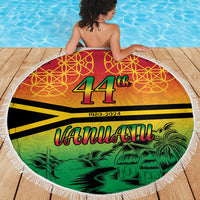 Hapi 44th Indipendens Dei Vanuatu Beach Blanket Yumi 1980 with Vanuatuan Beach Landscape LT9 - Polynesian Pride