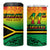 Hapi 44th Indipendens Dei Vanuatu 4 in 1 Can Cooler Tumbler Yumi 1980 with Vanuatuan Beach Landscape