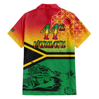 Hapi 44th Indipendens Dei Vanuatu Family Matching Summer Maxi Dress and Hawaiian Shirt Yumi 1980 with Vanuatuan Beach Landscape LT9 - Polynesian Pride