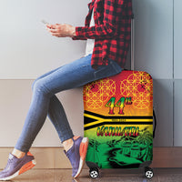 Hapi 44th Indipendens Dei Vanuatu Luggage Cover Yumi 1980 with Vanuatuan Beach Landscape