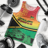 Hapi 44th Indipendens Dei Vanuatu Men Tank Top Yumi 1980 with Vanuatuan Beach Landscape LT9 - Polynesian Pride