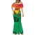 Hapi 44th Indipendens Dei Vanuatu Mermaid Dress Yumi 1980 with Vanuatuan Beach Landscape