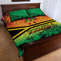 Hapi 44th Indipendens Dei Vanuatu Quilt Bed Set Yumi 1980 with Vanuatuan Beach Landscape LT9 - Polynesian Pride