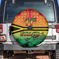 Hapi 44th Indipendens Dei Vanuatu Spare Tire Cover Yumi 1980 with Vanuatuan Beach Landscape LT9 Reggae - Polynesian Pride