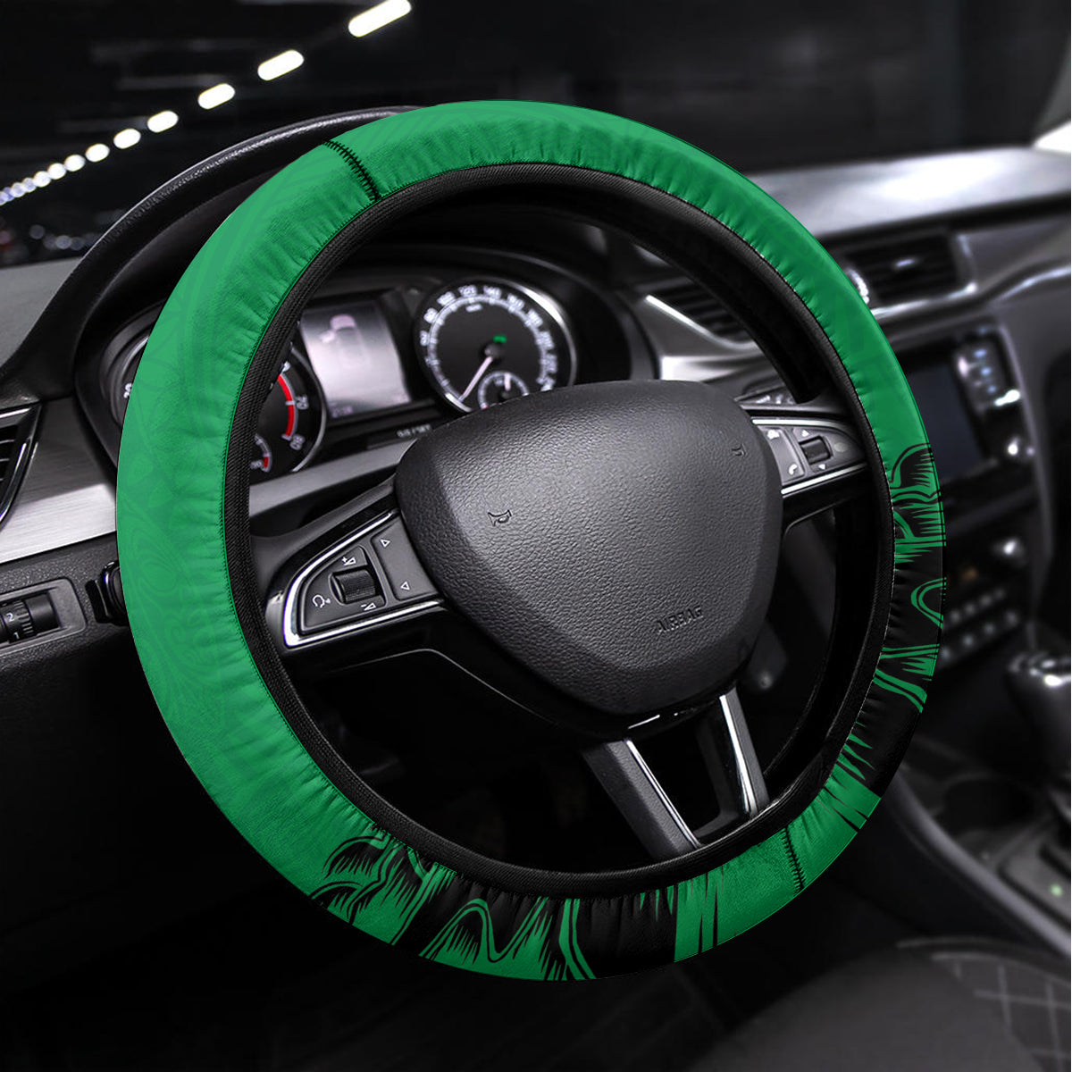 Hapi 44th Indipendens Dei Vanuatu Steering Wheel Cover Yumi 1980 with Vanuatuan Beach Landscape LT9 Universal Fit Reggae - Polynesian Pride