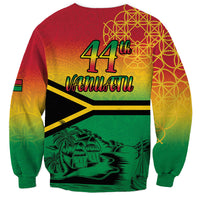 Hapi 44th Indipendens Dei Vanuatu Sweatshirt Yumi 1980 with Vanuatuan Beach Landscape LT9 - Polynesian Pride