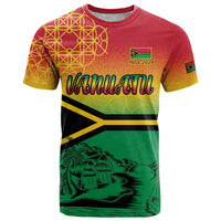 Hapi 44th Indipendens Dei Vanuatu T Shirt Yumi 1980 with Vanuatuan Beach Landscape