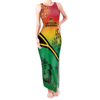 Hapi 44th Indipendens Dei Vanuatu Tank Maxi Dress Yumi 1980 with Vanuatuan Beach Landscape LT9 Women Reggae - Polynesian Pride