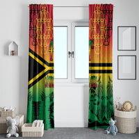 Hapi 44th Indipendens Dei Vanuatu Window Curtain Yumi 1980 with Vanuatuan Beach Landscape LT9 - Polynesian Pride