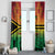 Hapi 44th Indipendens Dei Vanuatu Window Curtain Yumi 1980 with Vanuatuan Beach Landscape