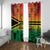 Hapi 44th Indipendens Dei Vanuatu Window Curtain Yumi 1980 with Vanuatuan Beach Landscape