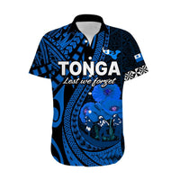 (Custom Personalised) Tonga ANZAC Day Hawaiian Shirt Lest We Forget Blue Version LT9 - Polynesian Pride