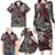 Personalized Japanese Kitsune Mask Family Matching Long Sleeve Bodycon Dress and Hawaiian Shirt With Polynesian Arty Style