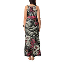 Personalized Japanese Kitsune Mask Tank Maxi Dress With Polynesian Arty Style LT9 - Polynesian Pride