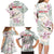 Personalized Japanese Shirasagi Bird Family Matching Long Sleeve Bodycon Dress and Hawaiian Shirt Sakura and Hibiscus Polynesian Pattern