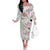 Personalized Japanese Shirasagi Bird Family Matching Off The Shoulder Long Sleeve Dress and Hawaiian Shirt Sakura and Hibiscus Polynesian Pattern