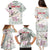 Personalized Japanese Shirasagi Bird Family Matching Puletasi and Hawaiian Shirt Sakura and Hibiscus Polynesian Pattern