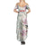 Personalized Japanese Shirasagi Bird Family Matching Summer Maxi Dress and Hawaiian Shirt Sakura and Hibiscus Polynesian Pattern