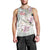 Personalized Japanese Shirasagi Bird Men Tank Top Sakura and Hibiscus Polynesian Pattern