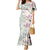 Personalized Japanese Shirasagi Bird Mermaid Dress Sakura and Hibiscus Polynesian Pattern