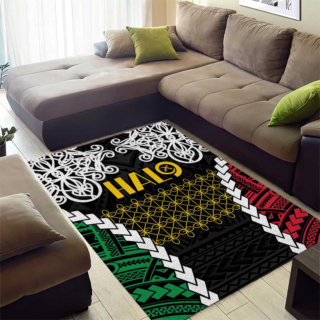 Halo Vanuatu Pride Area Rug Vanuatuan Sand Drawing Pattern