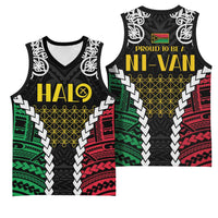 Halo Vanuatu Pride Basketball Jersey Vanuatuan Sand Drawing Pattern LT9 - Polynesian Pride