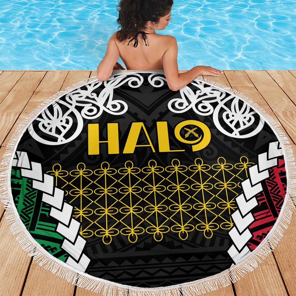 Halo Vanuatu Pride Beach Blanket Vanuatuan Sand Drawing Pattern LT9 - Polynesian Pride