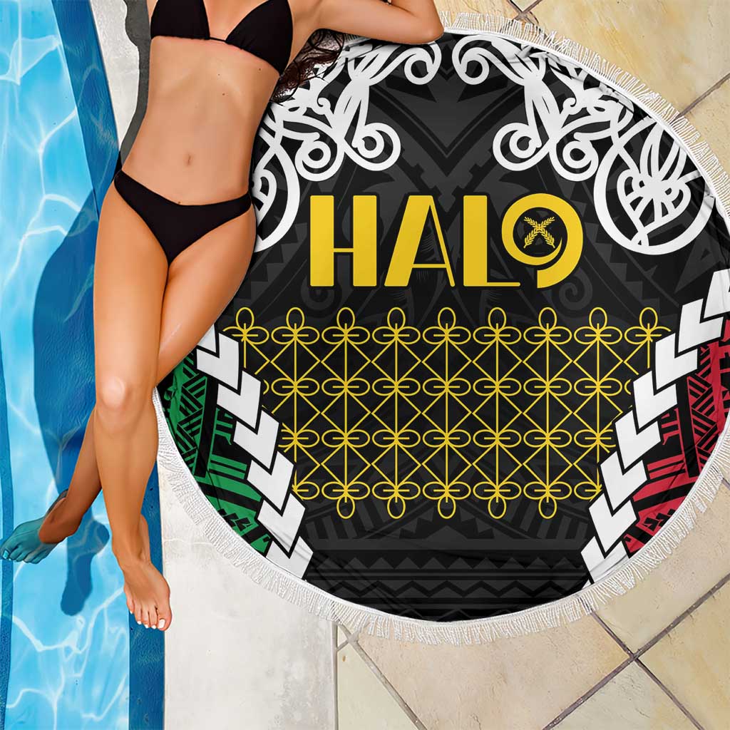 Halo Vanuatu Pride Beach Blanket Vanuatuan Sand Drawing Pattern LT9 - Polynesian Pride