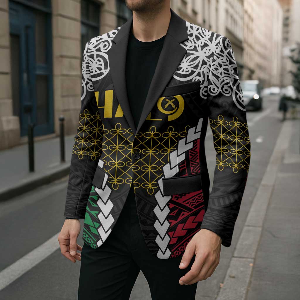Halo Vanuatu Pride Blazer Vanuatuan Sand Drawing Pattern LT9 - Polynesian Pride