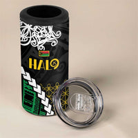 Halo Vanuatu Pride 4 in 1 Can Cooler Tumbler Vanuatuan Sand Drawing Pattern LT9 - Polynesian Pride