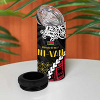 Halo Vanuatu Pride 4 in 1 Can Cooler Tumbler Vanuatuan Sand Drawing Pattern LT9 - Polynesian Pride