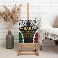 Halo Vanuatu Pride Canvas Wall Art Vanuatuan Sand Drawing Pattern LT9 - Polynesian Pride