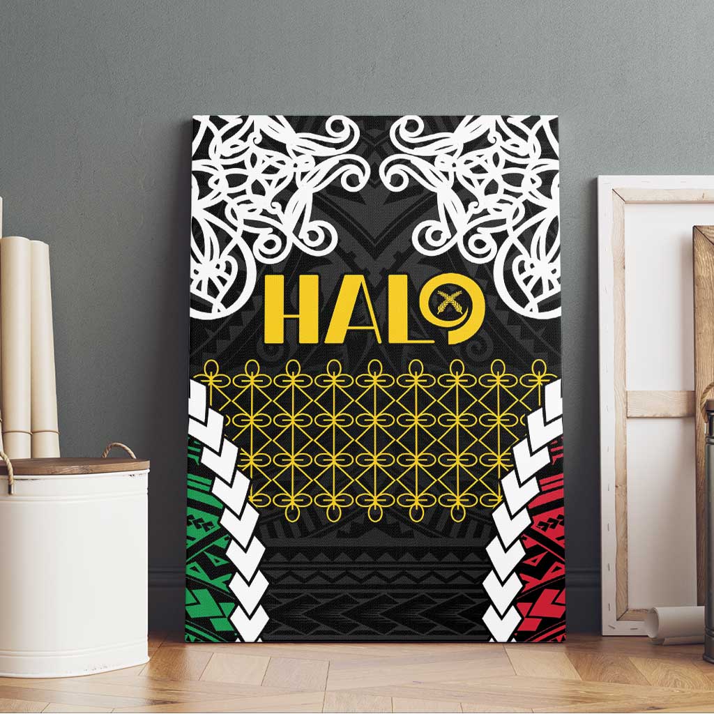Halo Vanuatu Pride Canvas Wall Art Vanuatuan Sand Drawing Pattern LT9 - Polynesian Pride