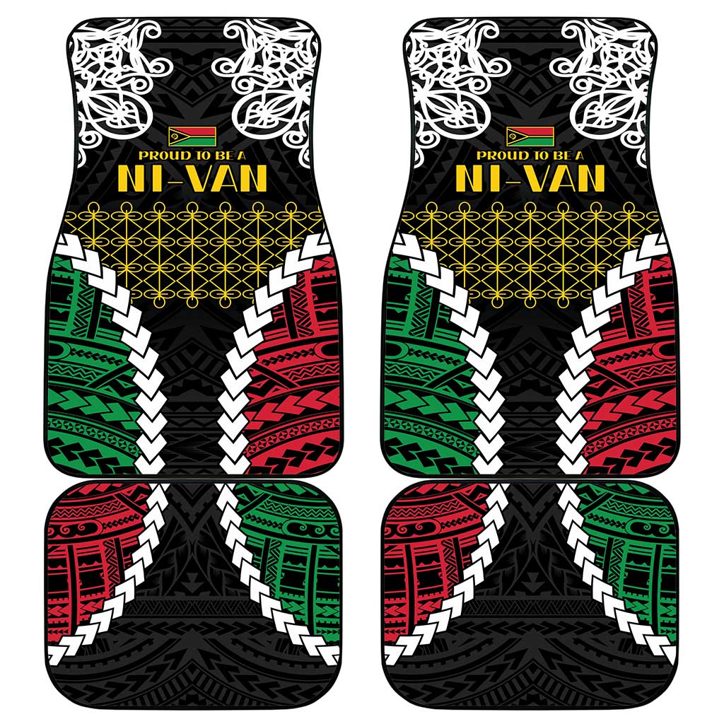 Halo Vanuatu Pride Car Mats Vanuatuan Sand Drawing Pattern LT9 - Polynesian Pride