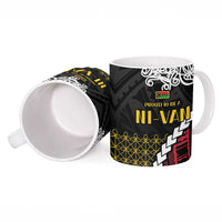 Halo Vanuatu Pride Ceramic Mug Vanuatuan Sand Drawing Pattern LT9 - Polynesian Pride